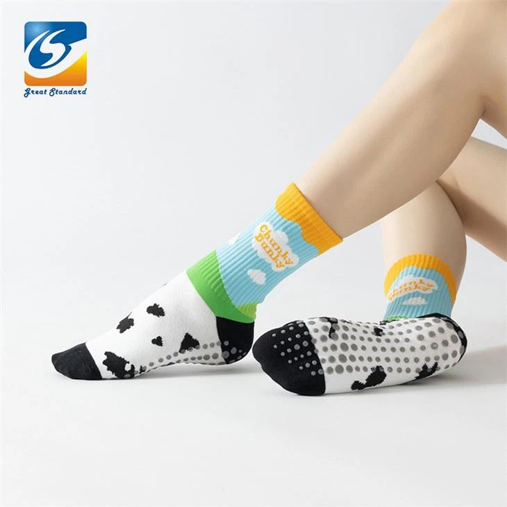 Hönnun tísku litríka Crew jógasokkar