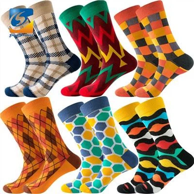 Fashion Novelty Design Men Crew Dress Socks