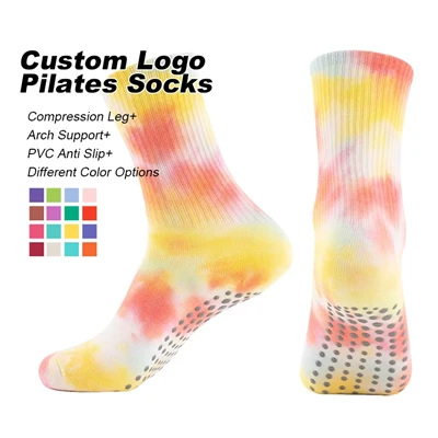 Dip Dye Anti Slip Grip kvenna jógasokkar