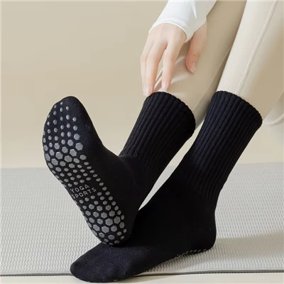 Þykkir rifnir Non Slip Silicone Grip Jógasokkar