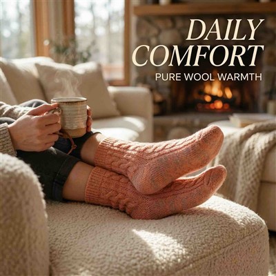 Ullarþykkir sokkar Prjóna Vetrarhlýir Heimasokkar